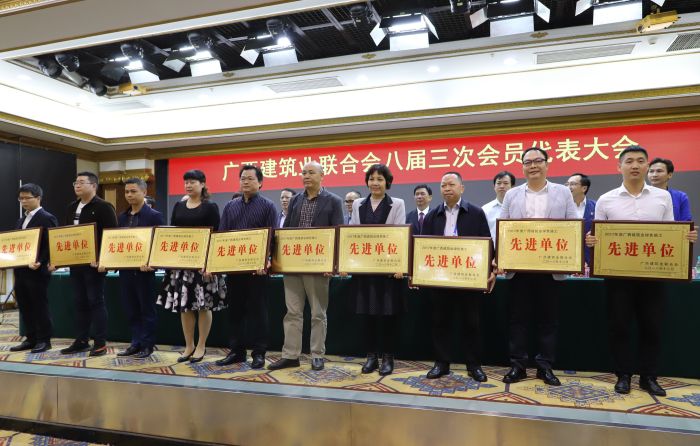 公司副总经理周兴耀代表公司上台领取牌匾。李立云 摄.jpg