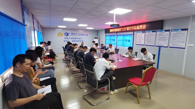 分公司党支部书记、副总经理胡海云深刻牛湾岛项目宣贯《“三力”提升行动》；平ㄊ 摄建图）.jpg